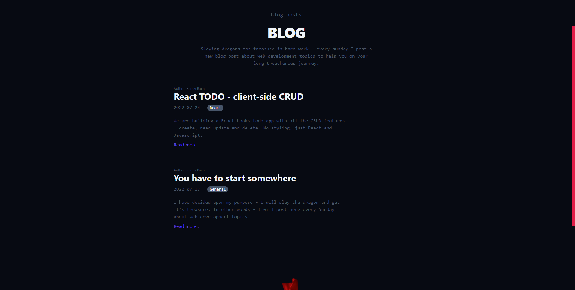Slaying The
Dragon blog